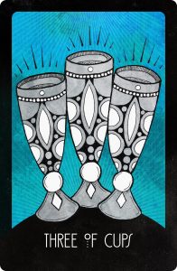 Inspirational Tarot Three of Cups
