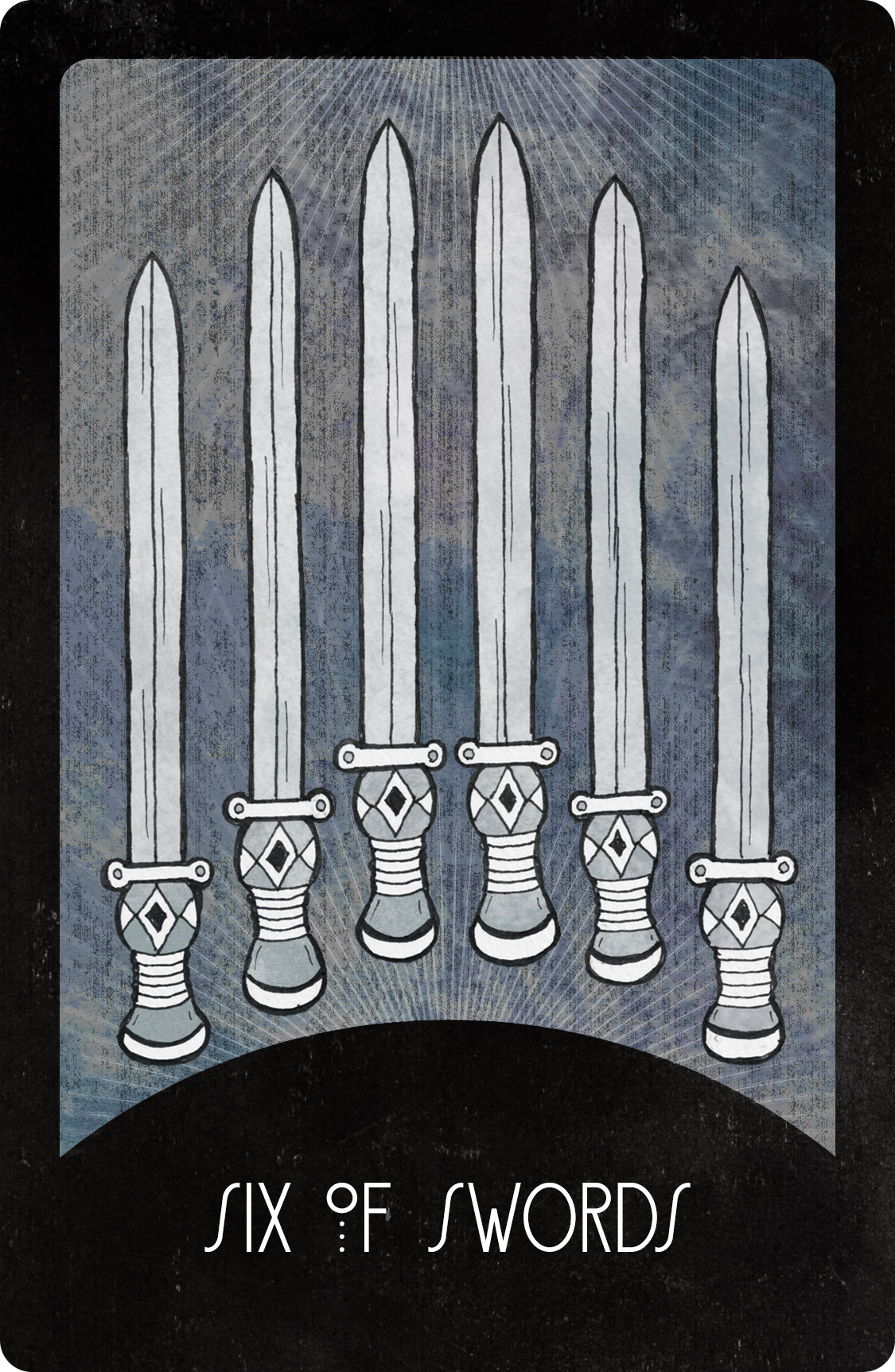 Inspirational Tarot Deck Six of Swords