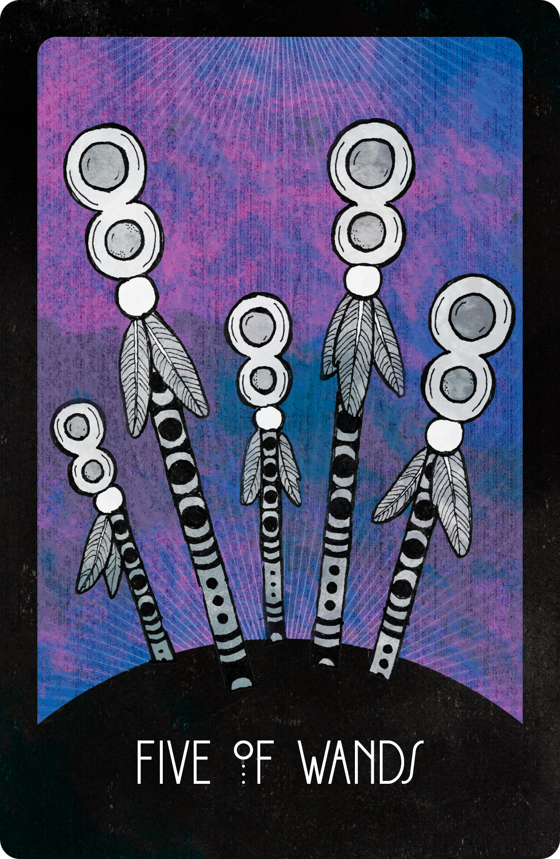 Inspirational Tarot Five of Wands