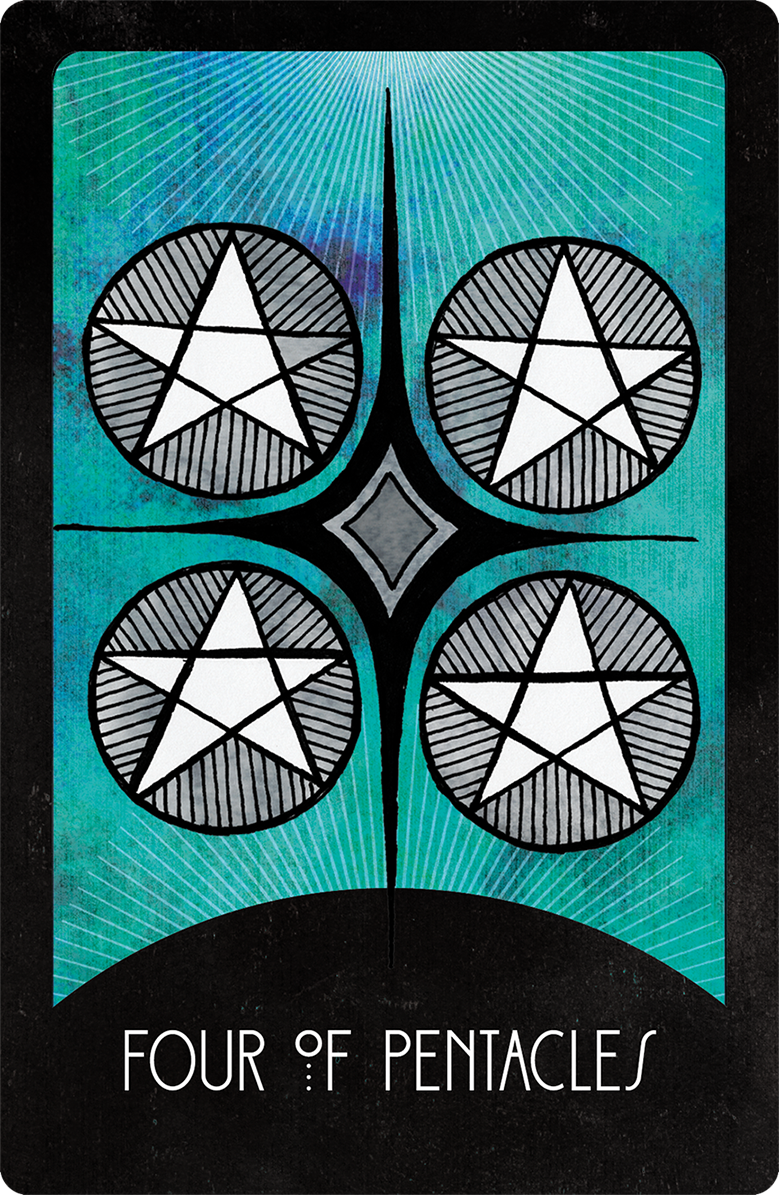 Inspirational Tarot Four of Pentacles - Inspirational Tarot